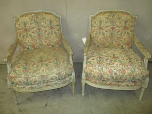 French Louis XV Style Bergere or Marquis Lounge Chair by Ethan Allen