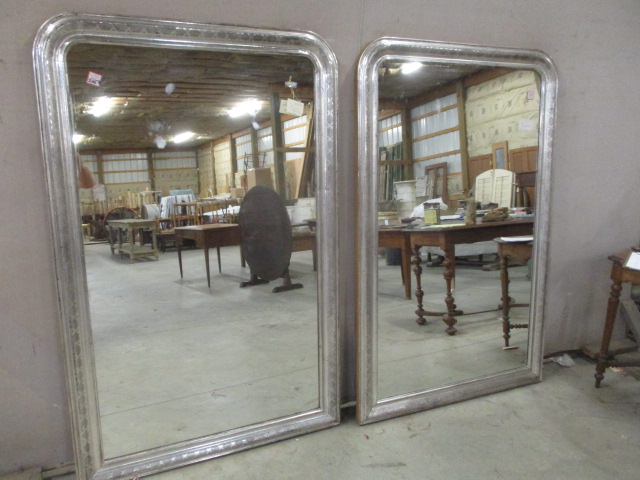 Large Silver Louis Philippe Mirror