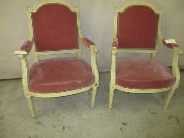 Set of two arm and four side Louis XVI chairs - Crown and Colony Antiques  in Fairhope, AL