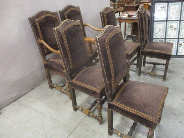 Set of 2 arm and four side turned leg chairs - Crown and Colony Antiques in  Fairhope, AL