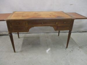 Louis XVI Leather Top Desk with Slides