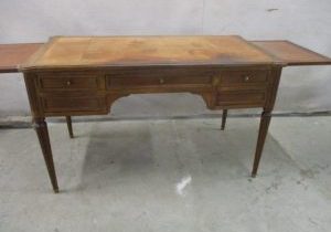 Louis XVI Leather Top Desk with Slides